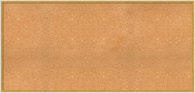 Amanti Art Natural Cork Board for Wall, 29x61 Vision Board with White Frame, Oversize Corkboard Office Decor for Home Organization, Modern Corkboard Pinboard to Display Items for Home Organization in-DeskLoop Office