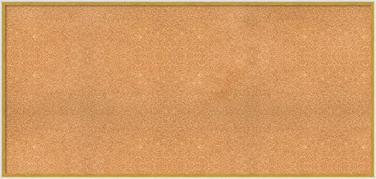 Amanti Art Natural Cork Board for Wall, 29x61 Vision Board with White Frame, Oversize Corkboard Office Decor for Home Organization, Modern Corkboard Pinboard to Display Items for Home Organization in-DeskLoop Office