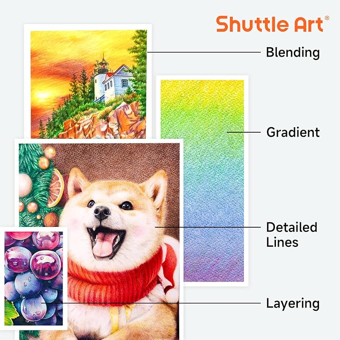 Shuttle Art 260 Coloring Pencils - Image 7