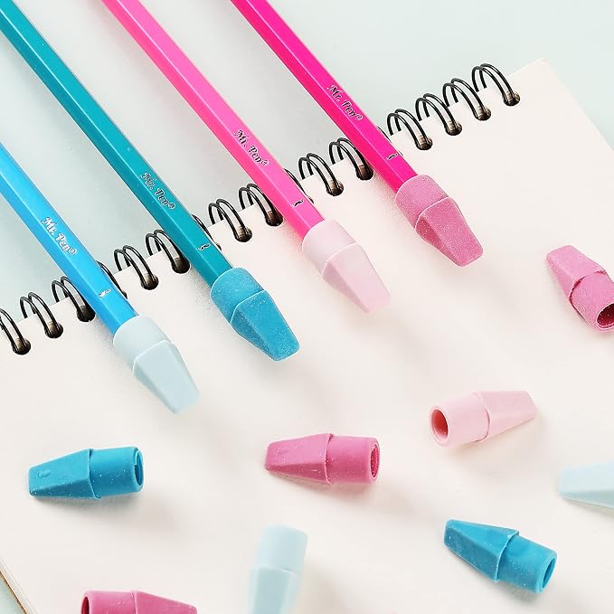 Mr. Pen- Pencil Erasers Toppers, 120 Pack, Muted Pastel Colors | Erasers - Image 7