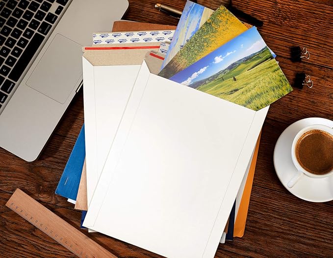 ValBox 9x11.5 Self Seal Photo Document Mailers 25 Pack Stay Flat White - Image 5