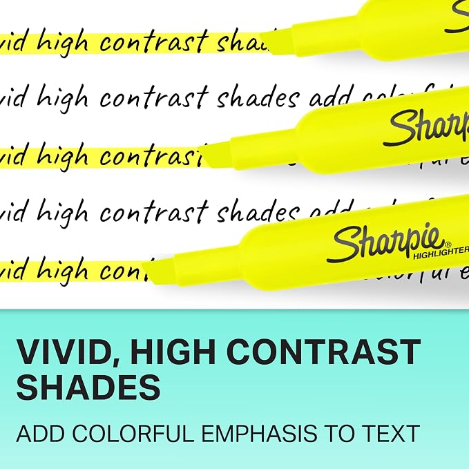 Sharpie Tank Style Highlighters, Chisel Tip, Fluorescent Pink - Image 5