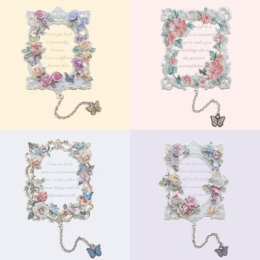 4 Pieces Metal Bookmarks for Women, Large Size Cute Hollow Bookmark Garland by emmoolife