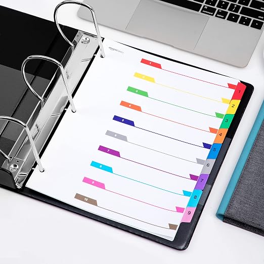 Amazon Basics 5 inch Heavy Duty D-Ring 3 Ring Binder, Customizable View Cover - Image 7