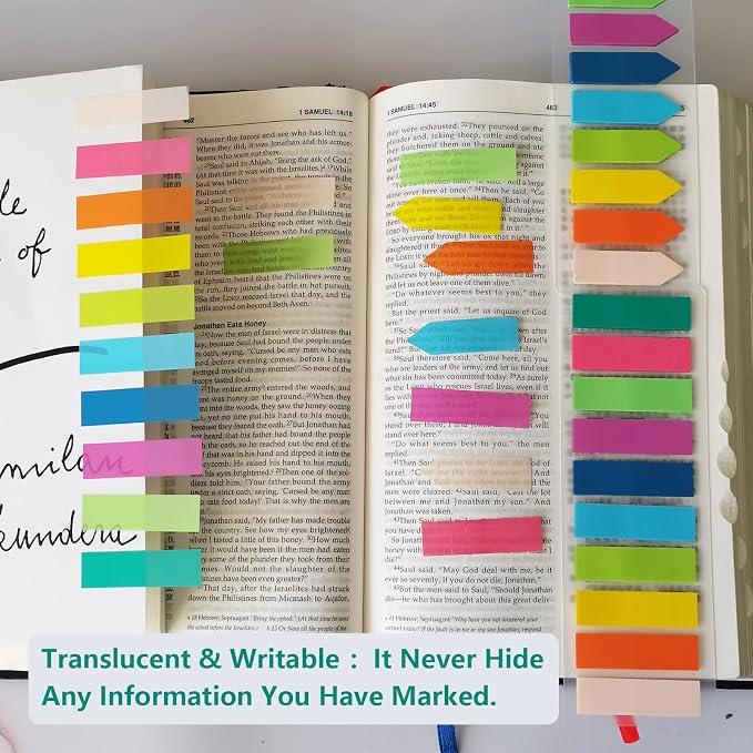 ELII 1600pcs Books Tabs for Annotating, Sticky Tabs Clear Sticky Notes | Page - Image 7