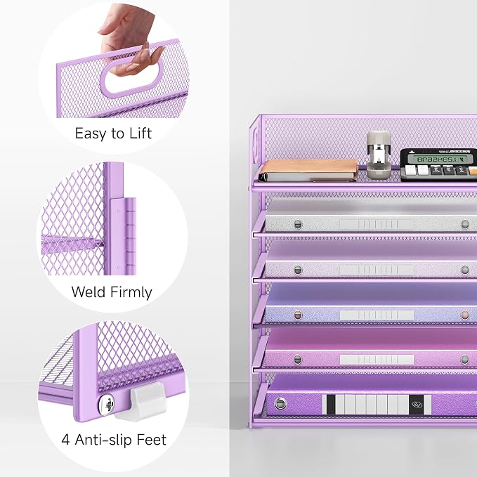 6 Tiers Letter Tray Paper Organizer - Image 3