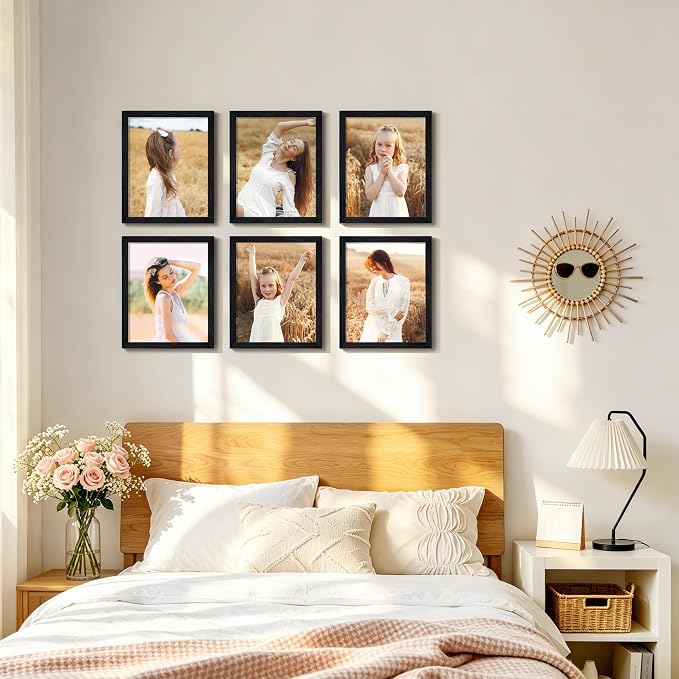 8x10 Picture Frame Set of 10, Horizontal or Vertical Wall Mounting - Image 2