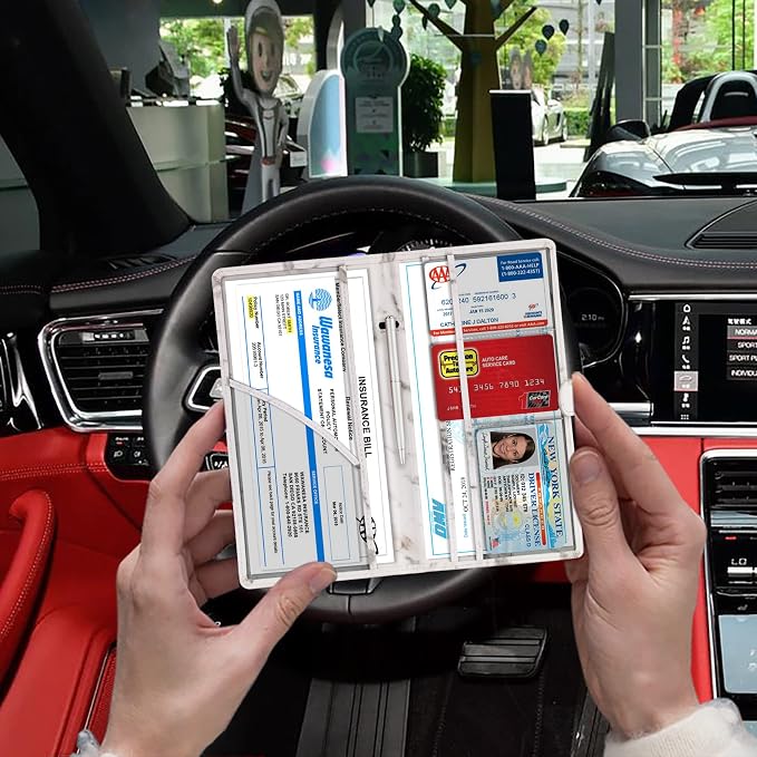TOURSUIT Car Registration and Insurance Card Holder, Vehicle License Document - Image 5