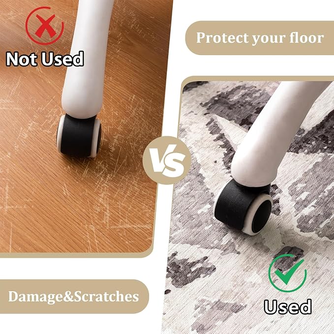 Office Chair Mat for Hardwood Floor, Machine Wash - Image 4