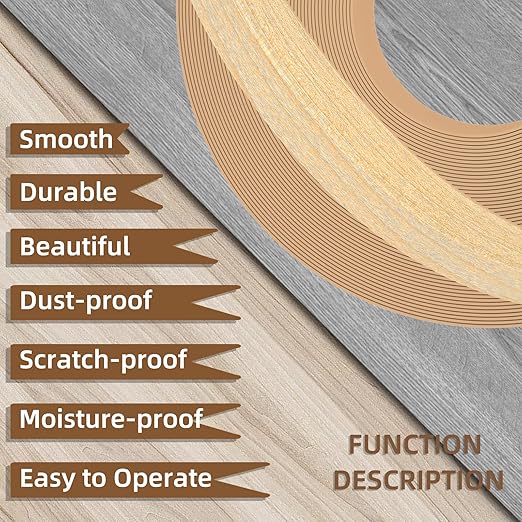 GSCIT Club Maple Edge Banding, 7/8 inch x 250ft roll of Veneer Plywood Edge Banding Preglued Flexible, Wood Tape Banding for Cabinet Repair