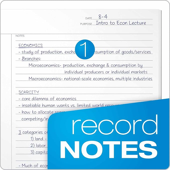 Oxford FocusNotes Writing Pad, 8.5 x 11 Sheets, Guided Note, Cue & Summary - Image 5