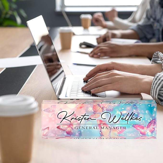 Acrylic Desk Name Plate Personalized, Office Desk Decor, Employee Appreciation - Image 4
