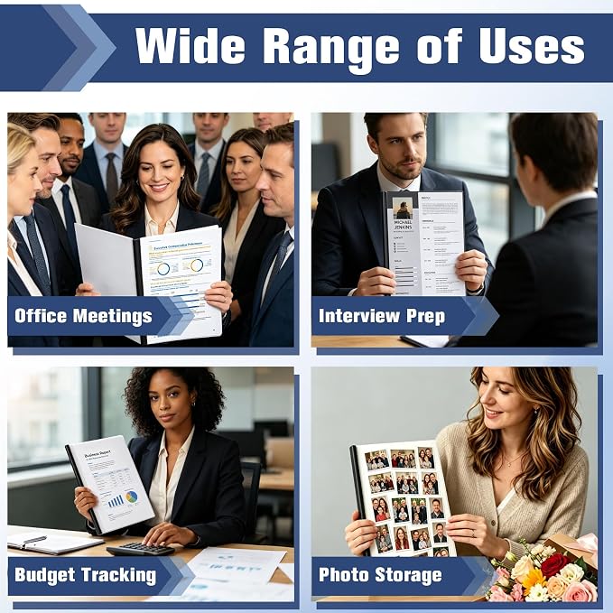 Report Covers with Sliding Bar 20 Packs Clear Report Covers Presentation Folders - Image 7