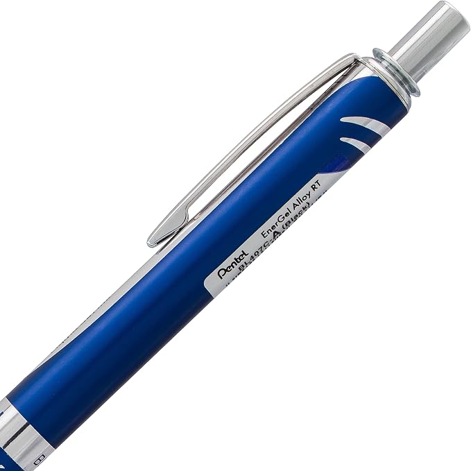 Pentel Energel Alloy Retractable Liquid Gel Pen, Medium Line, 1 Pack - Image 3