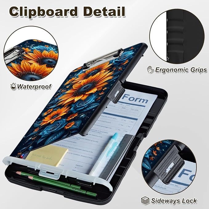 Clipboard with Storage, Nursing Clip Board 8.5 x 11 Storage Organization Box - Image 5