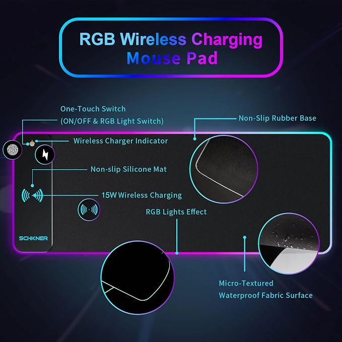 Schkner RGB Gaming Mouse Pad - Image 2