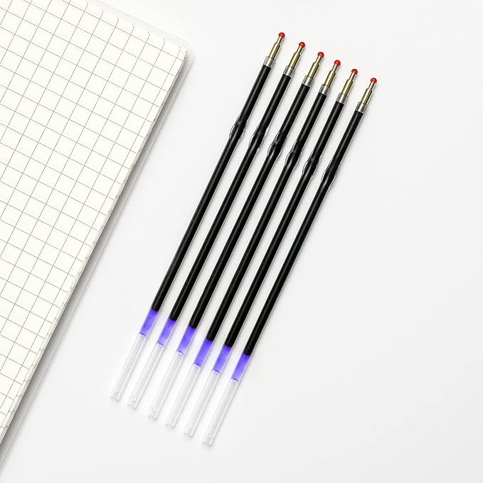 Linbsunne 50 Pieces Ballpoint Refills Medium Point 1mm Black Ink Replaceable - Image 6