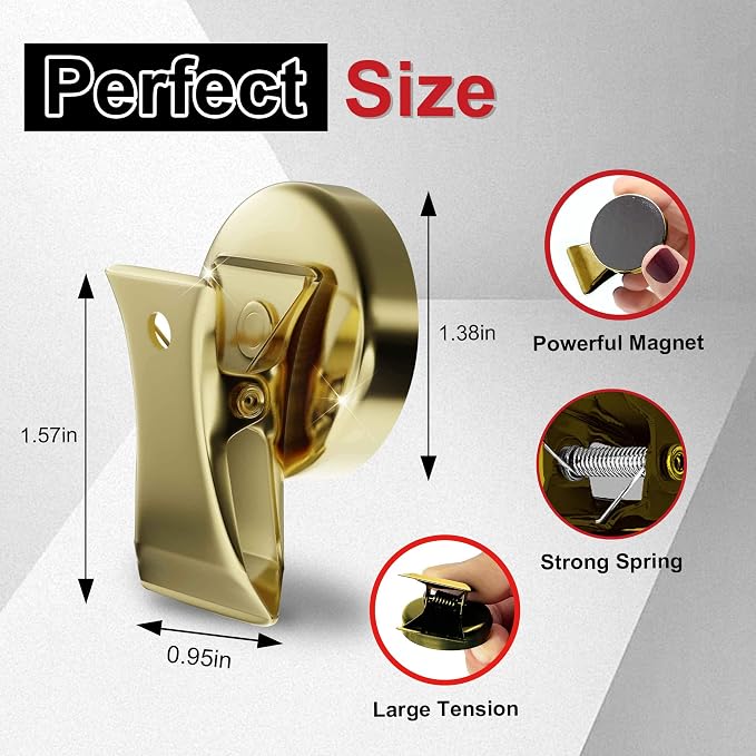 Magnetic Clips Heavy Duty 10 Pack | Strong Force Magnet Clips - Image 2