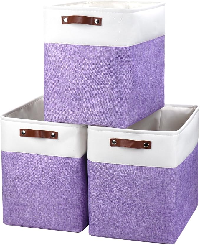 Bagnizer Large Fabric Storage Baskets | 50L Storage Bins, Decorative Linen by Bagnizer