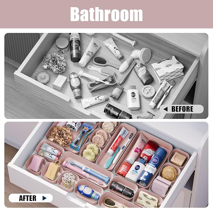 Drawer Organizers Bins 10 PCS for Bathroom Makeup Desk Office | - Image 7