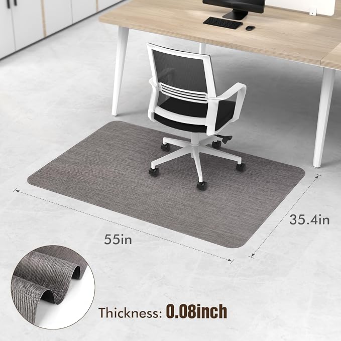 Blvornl Office Chair Mat for Hardwood Floor, 35.4"x 55" Desk Chair Mat for Hard - Image 2