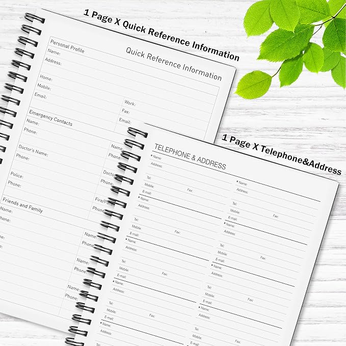 Daily Planner Undated, Asten To Do List Notebook Hourly Schedules Spiral - Image 5