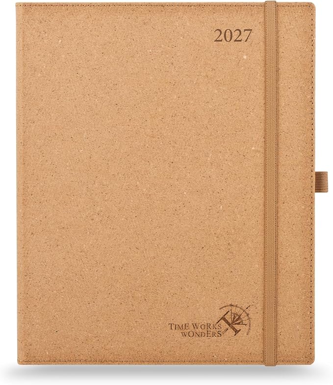 POPRUN 2027 Planner Weekly and Monthly, 8.5" x 10.5" Recycled Paper Calendar by POPRUN
