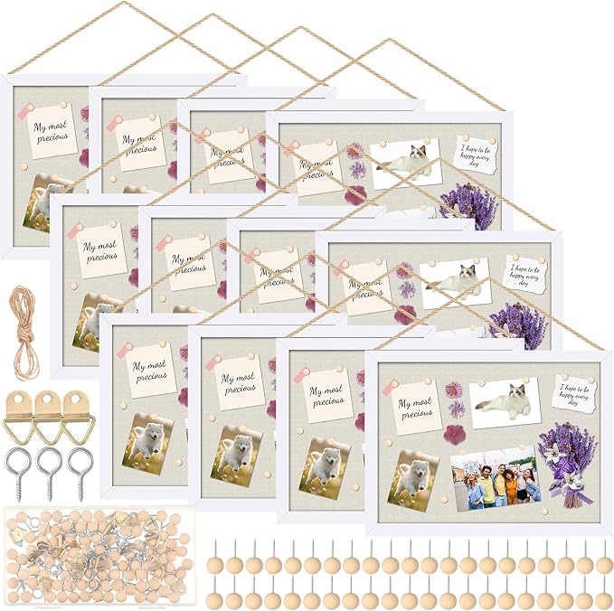 Teling 12 Pack Wood Bulletin Boards by Teling