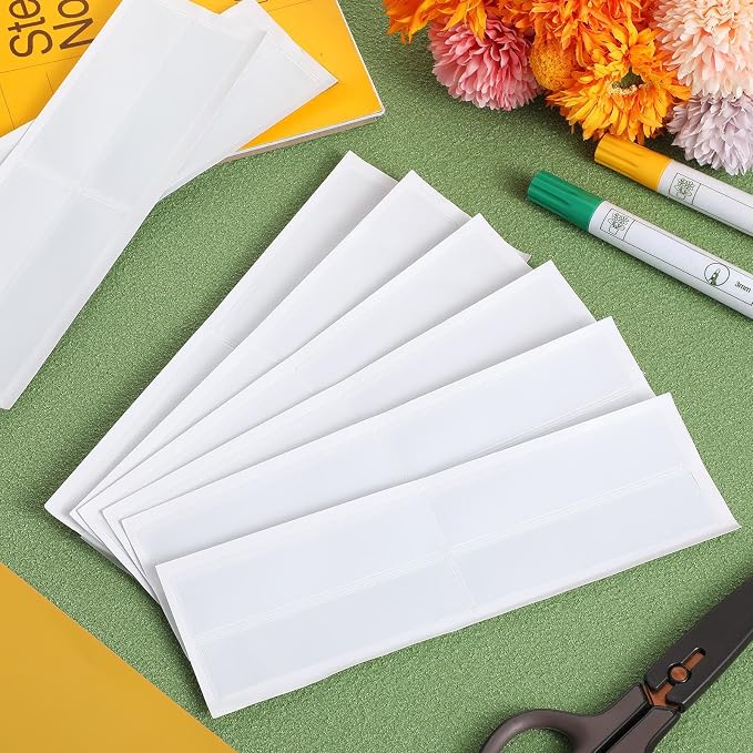 Epakh 200 Pack Back to School Self Adhesive Label Holders Shelf Tag Pockets 1.2 - Image 5