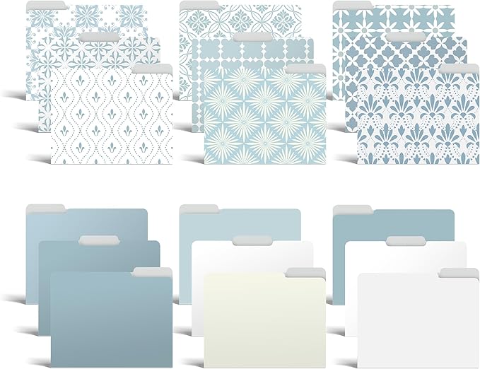 Better Office Products Decorative File Folders, 18 Pack Letter Size, Floral & by BetterOfficeProducts