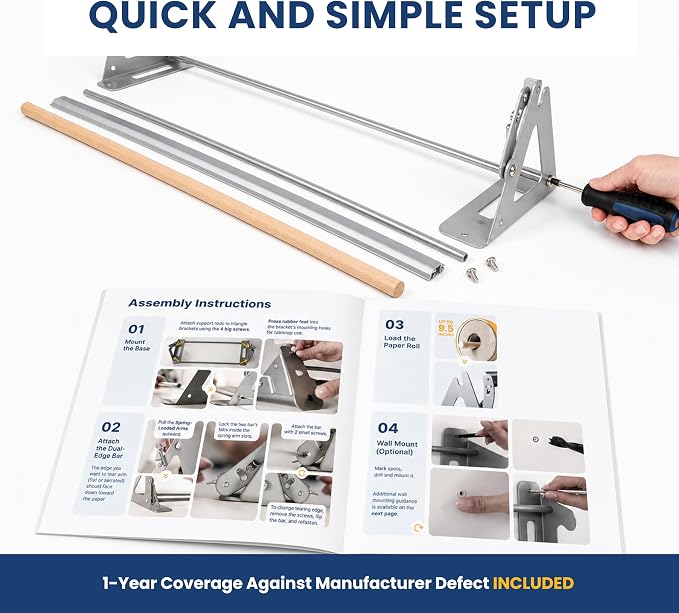 DIY Crew 18 Inch Paper Roll Dispenser and Cutter - Image 8