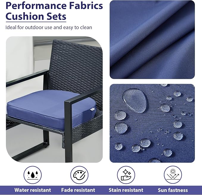 IPYNBAP Outdoor Chair Cushions Set of 4 -Waterproof Outdoor Seat Cushions - Image 3