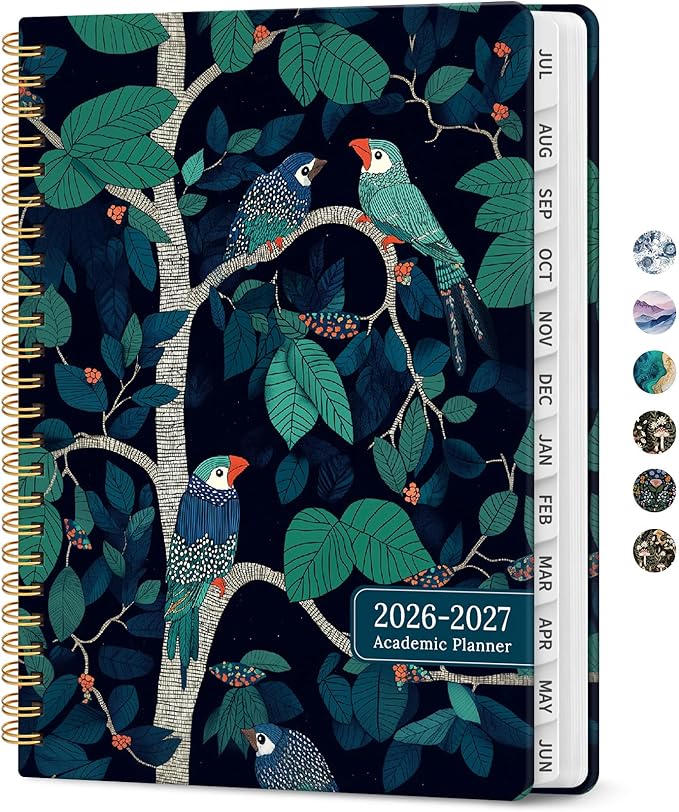 Planner 2026-2027, Academic Monthly and Weekly Calendar Planner by Taja