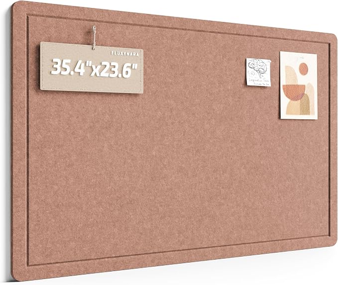 Fluxynara Bulletin Board, 35.4" x 23.6" Cork Board Alternative by FLUXYNARA