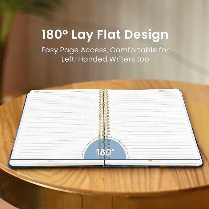 Taja Spiral Lined Journal for Women, Notebook for Work - Image 4