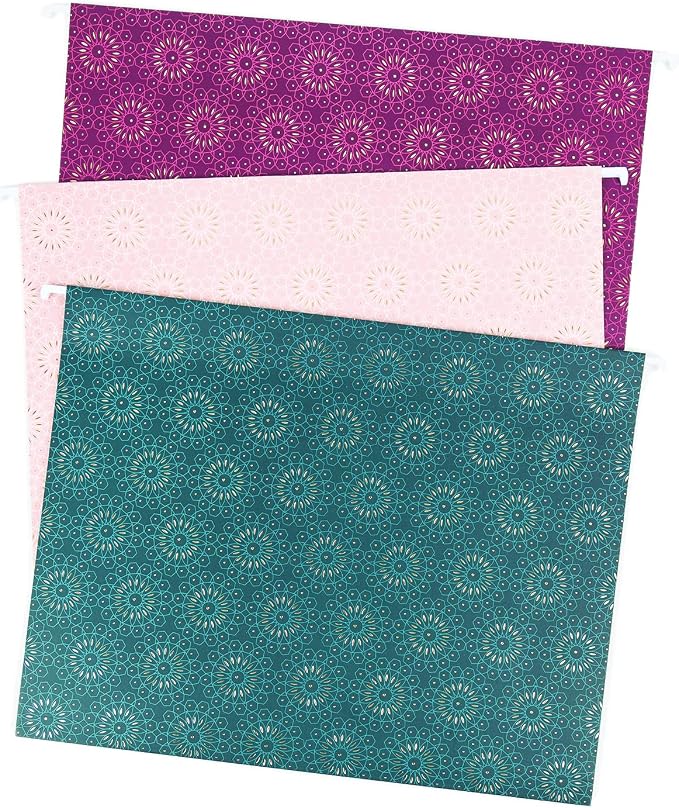 U Brands Hanging File Folders, Fleuri Jewel Tones by UBrands