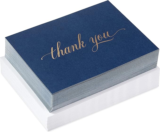 Hallmark Pack of Thank You Cards, Elegant Silver Foil - Image 4