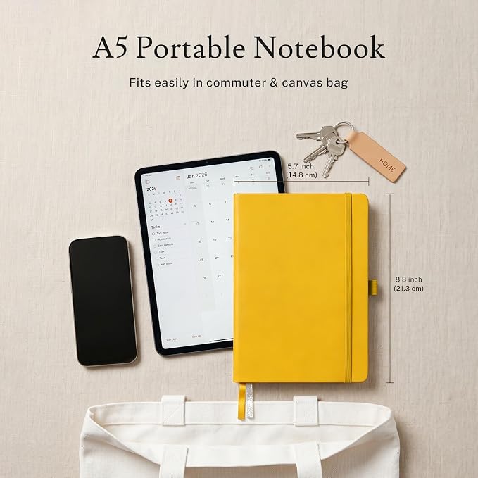 PAGELYST Blank Journal Notebook, 200 Pages, 4 Pack Leather Hardcover Notebook - Image 4
