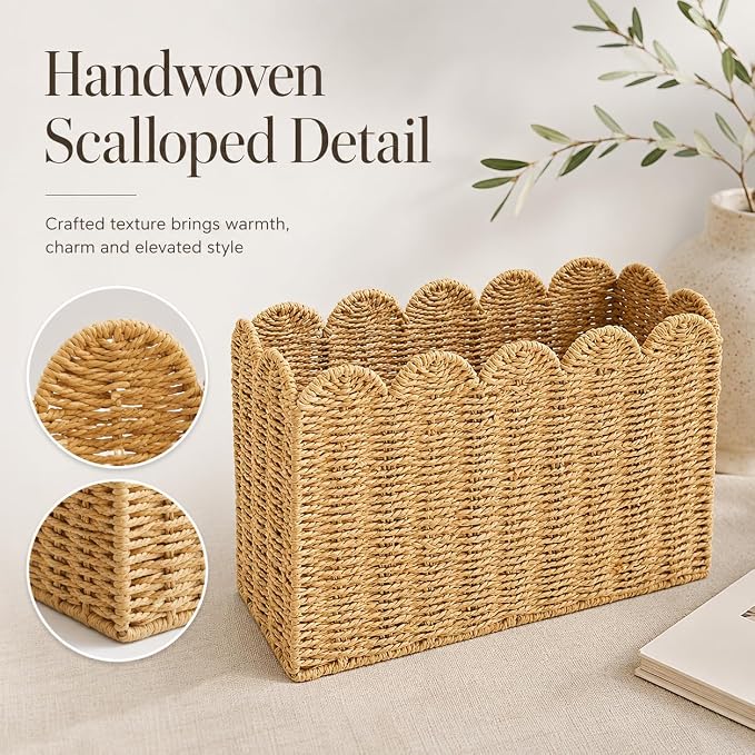 Paper Rope Magazine Holder for Floor - Image 3