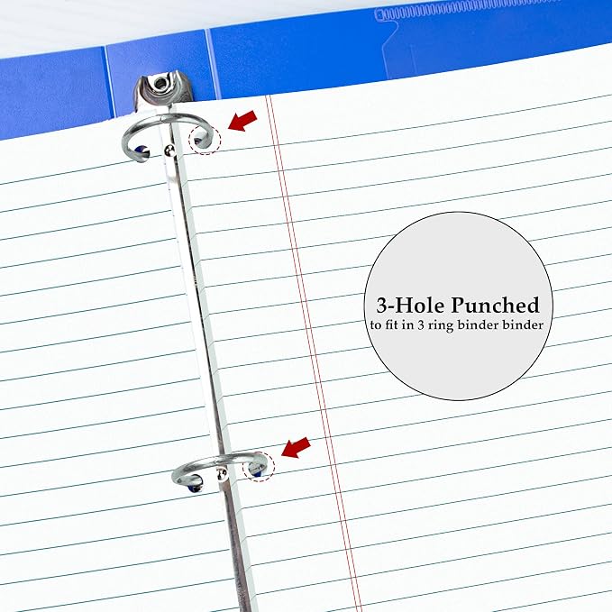 HAUTOCO 12 Pack 8.5 x 11 Legal Pads White Wide Ruled Notepads Perforated - Image 5