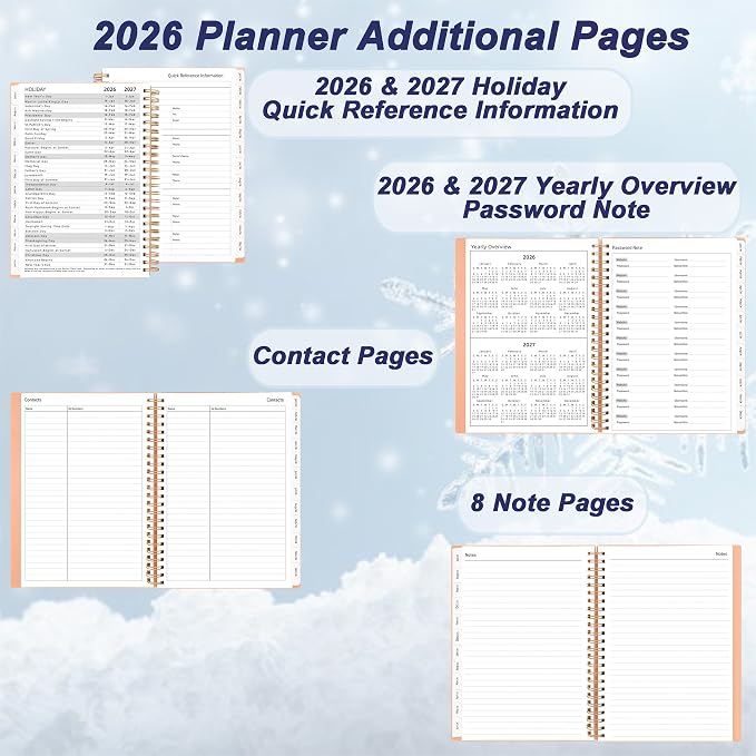 Day Planner 2026, Weekly and Monthly Planner 2026, Jan 2026-Dec 2026, 6.2" x - Image 4
