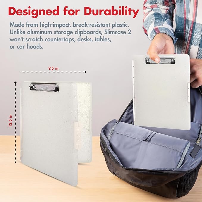 Dexas Slimcase 2 Plastic Clipboard - Image 3