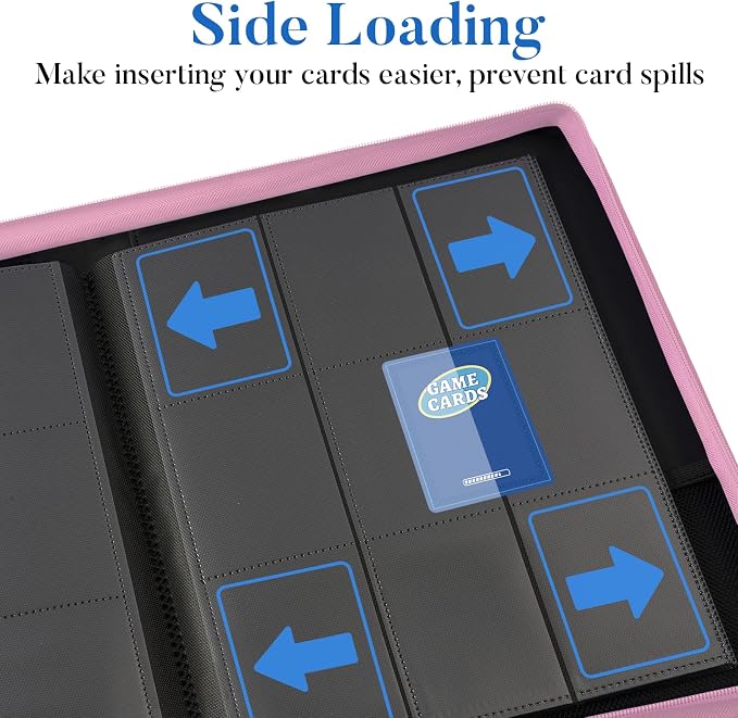 Premium Zip Card Binder, Fabmaker 9 Pocket Trading Card Binder, PU Cover Zipper - Image 5