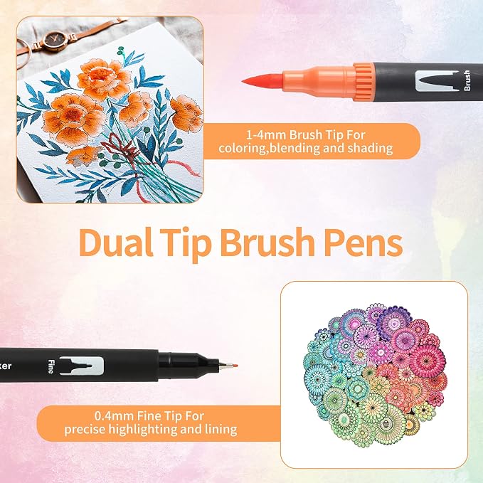 Peablce Art Markers Brush Pen Markers - Image 3