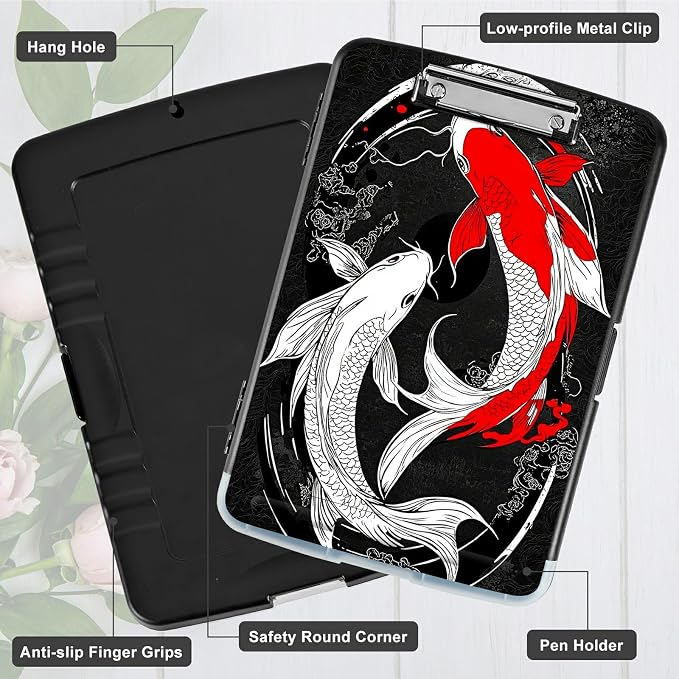 Red White Fish A4 Clipboard - Image 5