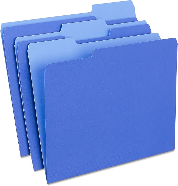 Staples File Folder, Letter Size, 1/3‑Cut Tab, Durable Paper Stock, 200/Carton by Staples