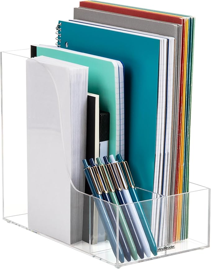 Mind Reader Vertical File Storage, Desktop Organizer, Magazine Holder by MindReader