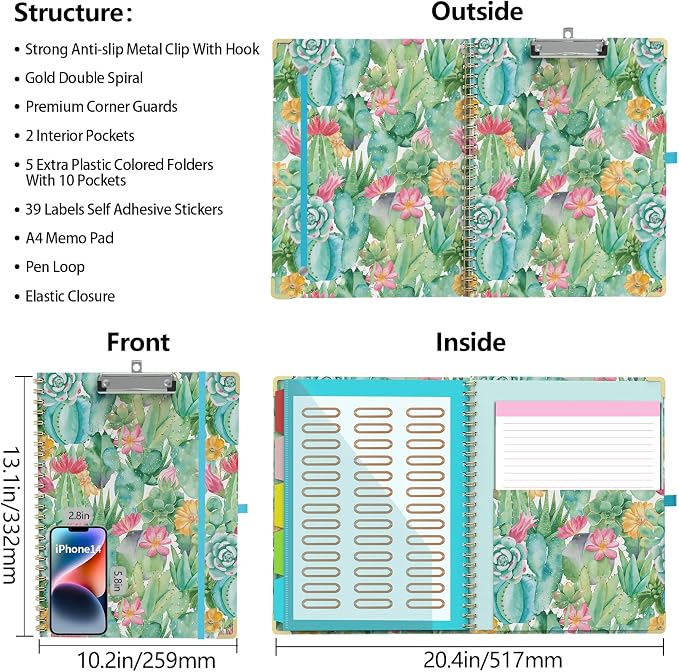 Clipboard Folder with Notepad Refillable Lined - Image 6
