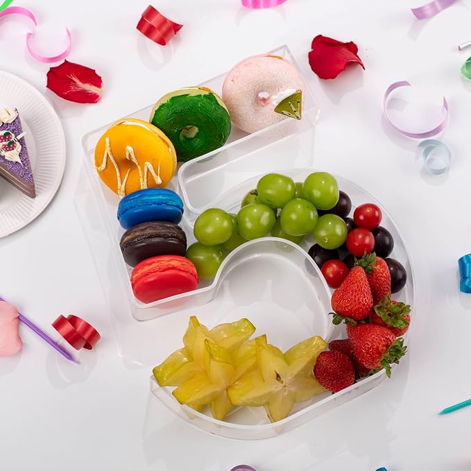 11" Clear Acrylic Letter & Number Charcuterie Tray-Reusable Fillable Alphabet - Image 2