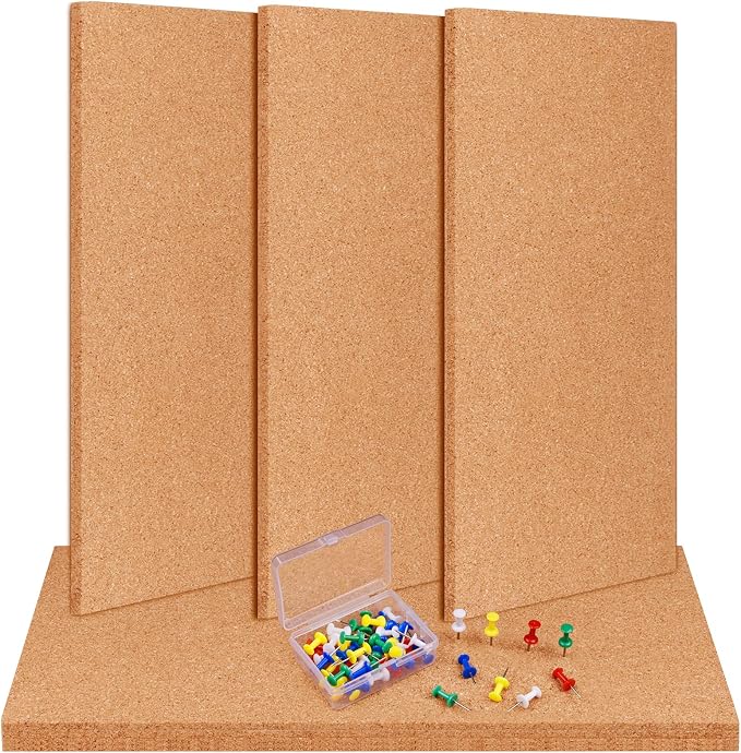 TUPARKA 6 Pack Cork Board Bulletin Boards 17"x8" by TUPARKA